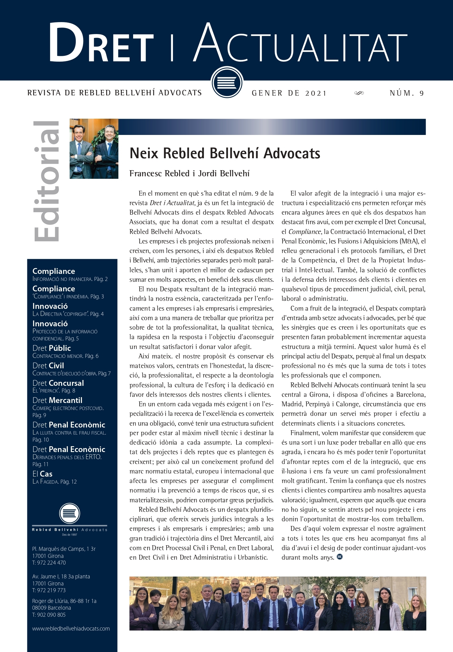 Revista Dret i Actualitat numero 9 Revista Dret i Actualitat numero 9