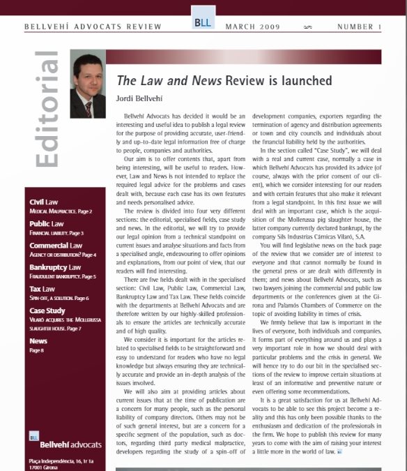 Revista Law and news 2009 Núm 1
