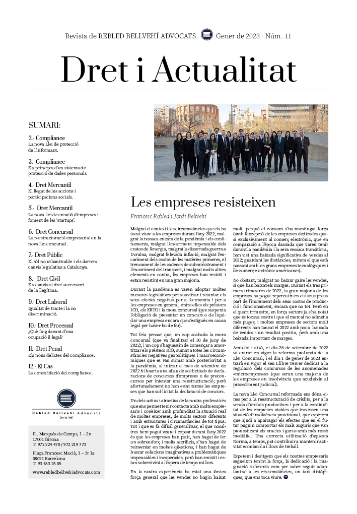 Revista Rebled Bellvehí Dret i Actualitat 2023