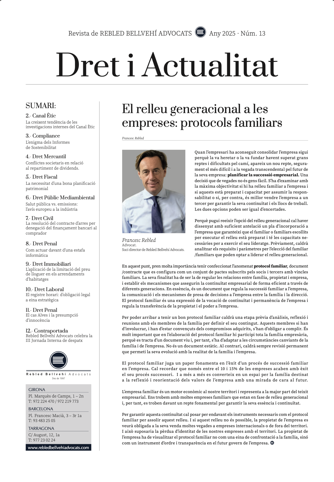 Revista Rebled Bellvehí 2025 - Num 13