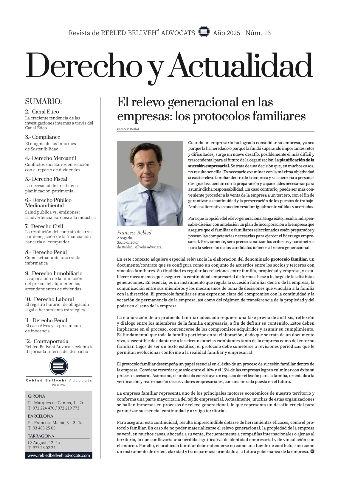 Derecho y Actualidad número 13